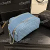 Designer Makeup Bags Toiletry Pouch Box Bag Leather Denim Cosmetic Cases Women Luxury Make Up Bag Wash Women Trendy Travel Crossbody Purse Clutch Bags Makeup