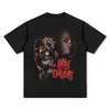 ロゴファッションなしHILOVABLE BC NEW SUMMER DARK STREET COOL MASKED MAN PRINTED短袖Tシャツメンズルーズトップ