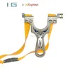 Hunting Slingshots Portable SlingShot Mini Catapult z gumową opaską i urządzeniem celującym narzędzia na zewnątrz dzikie ptaki sprzęt Nowy YQ240226