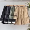 Pantaloncini cargo da uomo Designer Stones Islandness Tasche da lavoro Pantaloni sportivi estivi da donna a cinque pezzi Pantaloni multifunzionali alla coscia Corti Casual larghi