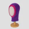 Berets ajustável elástico balaclava boné quente anel cachecol gorro chapéu feminino à prova de vento com capuz pescoço colar moda listras de malha