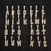 Halsketten Neue benutzerdefinierte Thorn Buchstaben Mikro gepflastert CZ personalisierte Anfangsname Buchstaben Anhänger Halskette Hiphop Rapper Schmuck mit Box