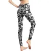 Leggings pour femmes 2024 Pantalons pour femmes Beaucoup de motifs Belles couleurs Confortable Lait Soie Imprimé Lettres abstraites Longueur Tenue Fleur