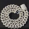 Glacé Miami chaîne à maillons cubains or argent hommes Hip Hop collier bijoux 16 pouces 18 pouces 20 pouces 22 pouces 24 pouces 18mm 7IL3