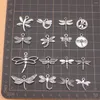 Charms 16st Antique Silver Color Dragonfly Collection för DIY -smycken som gör 16 stilar 1 av varje