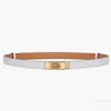 Designer Brand Dress Belt For Women Designer Narrow 18cm Luxury Belts Orange Black Simple Graceful Waistband For Dresses Thin Small Metal Buckle Smooth Leather Desi