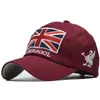Ball Caps Yeni Erkek Beyzbol Şapkası İşlemeli İngiliz bayrağı markası Snapback kadın beyzbol şapkası pamuk baba şapka gorra hombre kamyon şapkası j240226
