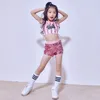 Abbigliamento da palcoscenico Ragazze Abiti da ballo Hip Hop Costumi da ballo Abiti da ballo Maglietta a maniche lunghe per bambini Abbigliamento da ballo Felpa moderna Streetwear