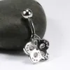 Ringen Bloem Navel Navelpiercing Ringen Bulk 925 Sterling Zilveren Lichaamssieraden Voor Vrouwen Fijne Zomeraccessoires Romantisch Cadeau