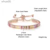 Beaded 2023 Explosive Zircon Crystal Tennis Bracelet for Ladies YQ240226