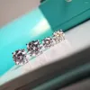 Stud Earrings Trendy 5mm 9mm Lab Diamond Earring Real 925 Sterling Silver Party Wedding For Women Men Engagement Jewelry218p