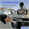 CAR DVR A10 4 tum HD 1080p Dual Lens Video Recorder Dash Cam Smart G-Sensor Bakkamera 170 graders bred vinkel Tra Upplösning Drop D DHW3Z