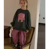 Broeken Kinderbroeken Herfst Winter Kinderkleding 2024 Pluche Kleuterschool Klassieke Veelzijdige Beweging Causale Babyleggings