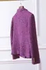 Vestes Femmes Personnaliser XS-6XL Femmes Élégantes Chaqueta Sur Mesure Abrigos Mujer Invierno Incroyable Veste En Tweed Violet Et Jupe Ensemble