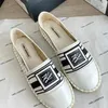 Scarpe casual Karl Lagerfield Donna Pescatore piatto Summer Beach Canvas Sneakers Designer Shoe Espadrillas Pantofole moda uomo donna Ricamo in tessuto Slide