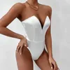 Bodysuit Shapewear Deep Vneck Body Shaper Thong Shapers midjetränare Kvinnor PRIV UPP SLAMNING CORSET TOP CLUBWEAR FÖR KVINNOR 240220