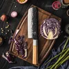 Kiten Knoves Grandsharp 6,7 -calowy nakiri nóż oliwne drewno rękojeści ręcznie robione japońskie aus10 stalowe noża kuchenne Kuche kuchenne narzędzie do gotowania Q240226