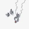Novos presentes de designer de alta qualidade Namorada com colar de prata esterlina 925 DIY Fit Pandoras Brincos Power Game Charm Bracelet Set Jóias Caixa de presente