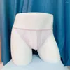 Underpants Sexy Men Lace Sissy Briefs Mesh Sheer Bulge Pouch Bikini Hight Split Thongs Soft Elasticity Underwear Solid