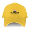 Ball Caps Paragwaj baseball czapka z flagą mężczyzn bawełniany kapelusz kobiety unisex szczyt