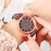 ساعة معصمة عالية الجودة Quartz Wristwatch للنساء الرائعة الفريدة من نوعها الماس Diamond Leather Band Bracele Watch Low Luxury Women’s Watches