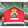 4x4x3.5mh (13.2x13.2x11.5ft) met blazer vrije deur schip Outdoor Activiteiten Kerstmis opblaasbare Santa Grotto House Tent Xmas Decorations