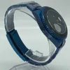 nuovo orologio da uomo con lunetta in ceramica nera sub orologi placcatura blu lucido acciaio inossidabile orologi meccanici automatici da uomo 40mm mad283S