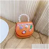 Purse Korean Fashion Girls Animal Slung Cartoon Cloth Personality Foreign Style Little Princess One Shoder Zero Bag Mini Pearl Child Dhr54