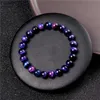 Beaded New Fashion Real Natural Tiger Eye Stone Bracelet 8mm Round Polished Stone Beaded Bracelet for Women Men Energy Jewelry Gifts YQ240226