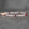 Pärlstav självkänsla armband för självgåva självkärlek kristaller armband rose kvarts rodochrosite granat helande kristaller armband yq240226