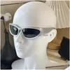 Óculos de sol ins steampunk para mulheres sier espelho oval óculos de sol homens vintage hip hop punk eyewear bb01575896141 gota entrega moda dhlyv