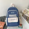학교 가방 Syzm 여자 십대 배낭 나일론 십대 학생 책 가방 큰 대학 학교 가방 대형 용량 노트북 배낭