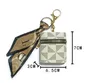 Kreativitet Presbyopia Car Keychain Coin Purse Pendant Charm smycken Keyring Fashion Pu Leather Flower Grid Designer Metal Key Chain Wholesale