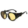 Frames 95517 Impulse New Round Leather Glasses Steam Punk Personalized Mens and Womens Trendy Sunglasses