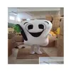 Mascot Costumes Hallowee Tooth Costume Cartoon Theme Character Carnival Adt Unisex Dress Christmas Fancy Performance Party Drop Deli Dht7O