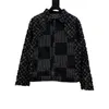 Erkek Coats 24SS Erkek Kadın Tasarımcıları Denim Ceketler Paris Jakard Mektup Kumaş Kıyafet Sokak Giyim Dış Giyim Uzun Kollu Erkekler Giyim Mor Outerwear