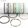 Cuentas de 4 mm con cuentas de chakra Pulsera de energía Ágatas redondas naturales Pulsera elástica de piedra de ónix Brazaletes para mujeres Hombres Joyería de yoga hecha a mano YQ240226