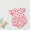 Abiti da ragazza Abiti estivi per neonate Sorelle Abiti coordinati Fragola Set di vestiti con pagliaccetto senza maniche carino per bambini Abiti in cotone