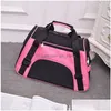 Trasportino per cani Trasportini morbidi Borsa per animali portatile Borsa rosa Borse blu Gatto Viaggio in uscita Borsa per animali traspirante Consegna a domicilio Giardino domestico Dha65