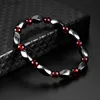 Braccialetti di ematite di moda in rilievo rosso agate uomini energia positiva braccialetti di fascino di ematite donne pietra naturale gioielli braccialetto fortunato YQ240226