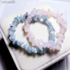 Bärad naturlig kristall ädelsten oregelbunden energi stenarmband pärlor amethys akvamarin kvarts viktminskning armband för kvinnor yq240226