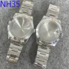 Chain 39mm Stainless Steel Watch Case + Strap Sapphire Glass Waterproof Men's Case Set DIY Watch Accessories for NH35/NH36 Movement