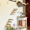 Scratchers Wall Mounted Cat Hammock with Stratching Posts Stairs Set for Indoor Cats Climbing Wall Furniture Bed Perch Kitty Excise