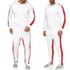 Inga logotypmoder Hilovable Autumn och Winter Hot New Mens Hooded Solid Color Sweater Suit Mens Leisure Sports Suit