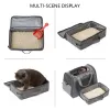 Boîtes portables Pliant Pliant Pet Litter Boîte à chien Plateau de toilette avec une litière de chat à pelle