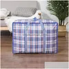 Clothing Wardrobe Storage Home Laundry Oxford Cloth Bags Large Zipper Reusable Strong Bag Waterproof Holder Hangable Pouch Organiz Dhayw