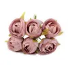 60 teile/los Künstliche Seide Tee Rose Blumenstrauß Für Weihnachten Home Hochzeit Dekoration Gefälschte Blumen Handwerk 240220