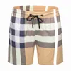 Designer Mens Shorts Beach Maillots de bain Bleu Jaune et noir Check Stripe Brand 100 coton Alphabet Imprimer Street Vêtements High Street Style Summer Mens M3XL Cate