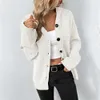 No logo fashions hilovable Drizzle couleur unie à capuche pull simple boutonnage femmes automne et hiver nouveau cordon tricoté cardigan manteau femmes