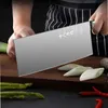 Köksknivar Shibazi Cleaver Kniv rostfritt stål Köksknivar 8/9 tum skarp skivning kinesisk kockkniv för att klippa grönsaker och kött Q240226
